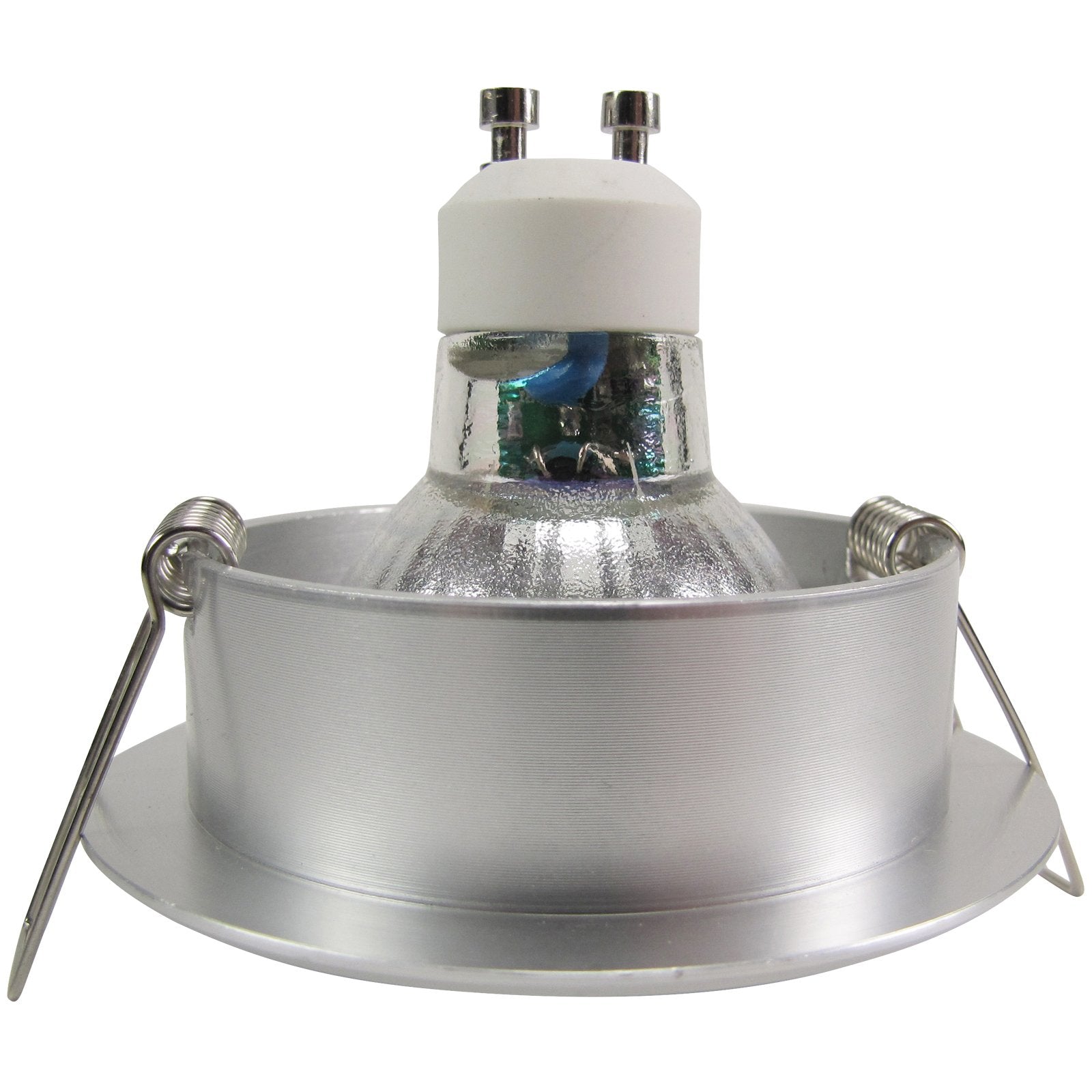 LED Einbaustrahler 230V Binaro inkl. GU10 6W Spot - Silber Alu, rund, schwenkbar 