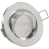 LED Einbaustrahler 230V Binaro inkl. GU10 4W Spot - Alu Silber, rund, schwenkbar 