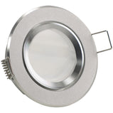 LED Einbaustrahler 230V Binaro extra flach 35 mm 5W stufenlos dimmbar - Alu Silber rund