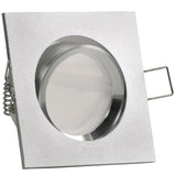 Einbaustrahler für LED Spots GU10 230V und GU5.3 12V- Einbaurahmen Canto Alu Silber eckig