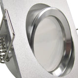 LED Einbaustrahler 230V Canto inkl. GU10 1,5W Spot - Silber Alu, eckig, schwenkbar 