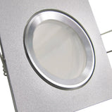 LED Einbaustrahler 230V Canto inkl. GU10 9W Spot - Silber Alu, eckig, schwenkbar 