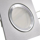 LED Einbaustrahler 230V Canto extra flach 35 mm 5W stufenlos dimmbar - Alu Silber eckig