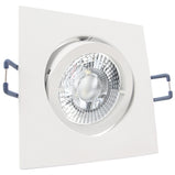 LED Einbaustrahler 230V Carree extra flach 35 mm 5W Spot - Einbauleuchte Weiß eckig