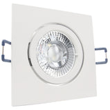 LED Einbaustrahler 230V Carree extra flach 35 mm 5W Spot - Einbauleuchte Weiß eckig