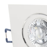 LED Einbaustrahler 230V Carree inkl. GU10 6W Spot - Weiß, eckig, schwenkbar 