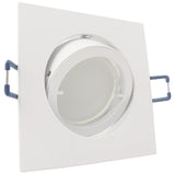 LED Einbaustrahler 230V Carree inkl. GU10 9W Spot - Weiß, eckig, schwenkbar 