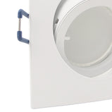 LED Einbaustrahler 230V Carree extra flach 35 mm 5W stufenlos dimmbar - Weiß eckig