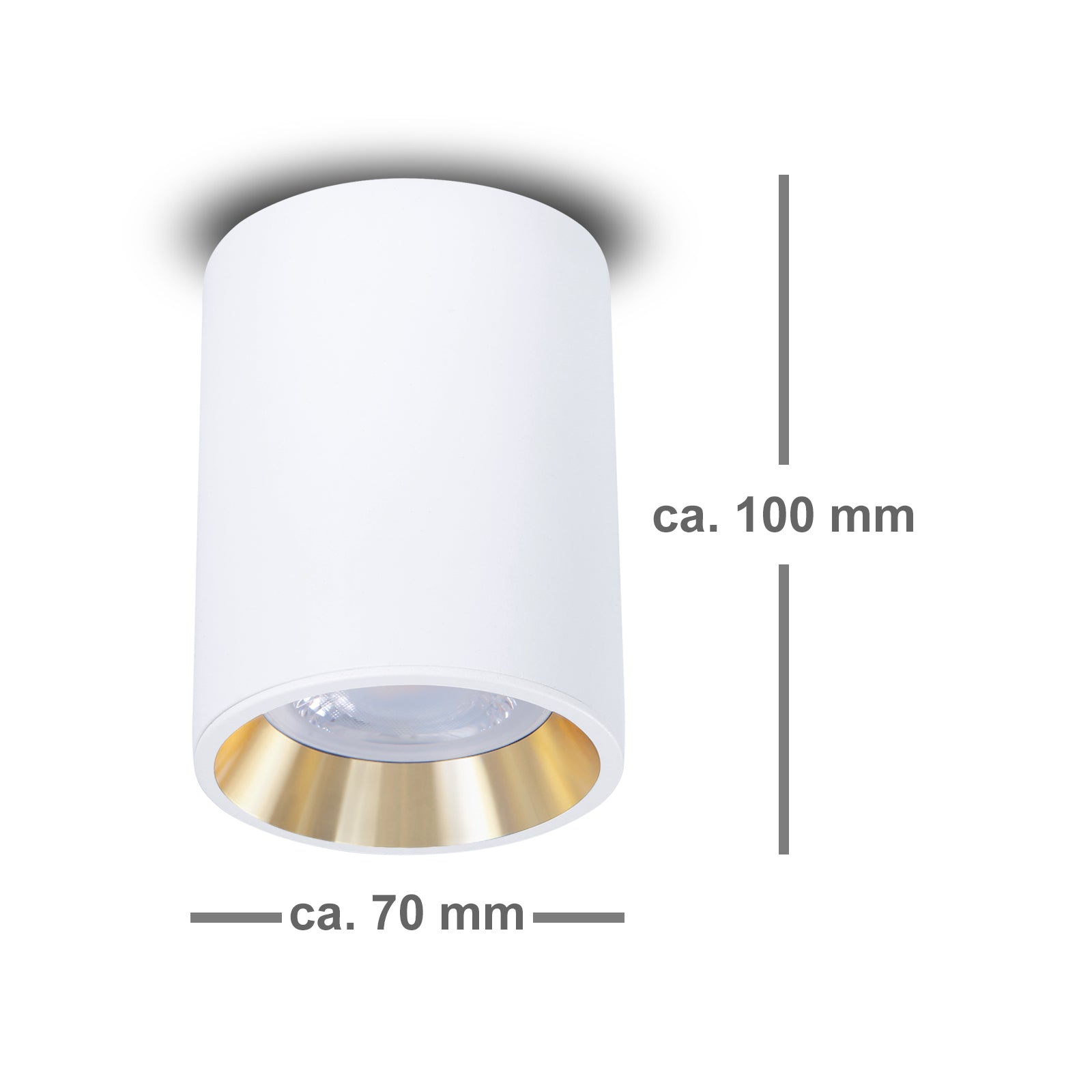 LED Aufbaustrahler 230V Milo GU10 1,5W Spot – Aufbauleuchten Weiß, rund