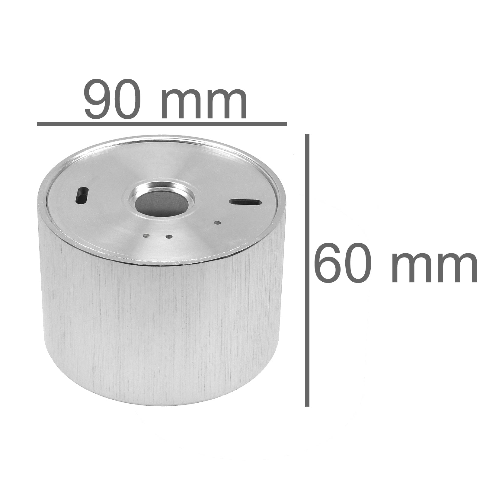 LED Aufbaustrahler Set Aufbau Spots 230V 5W 3-Stufen dimmbar COMO-S rund Alu Silber Maße