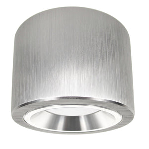 LED Aufbaustrahler Set Aufbau Spots 230V 5W 3-Stufen dimmbar COMO-S rund Alu Silber