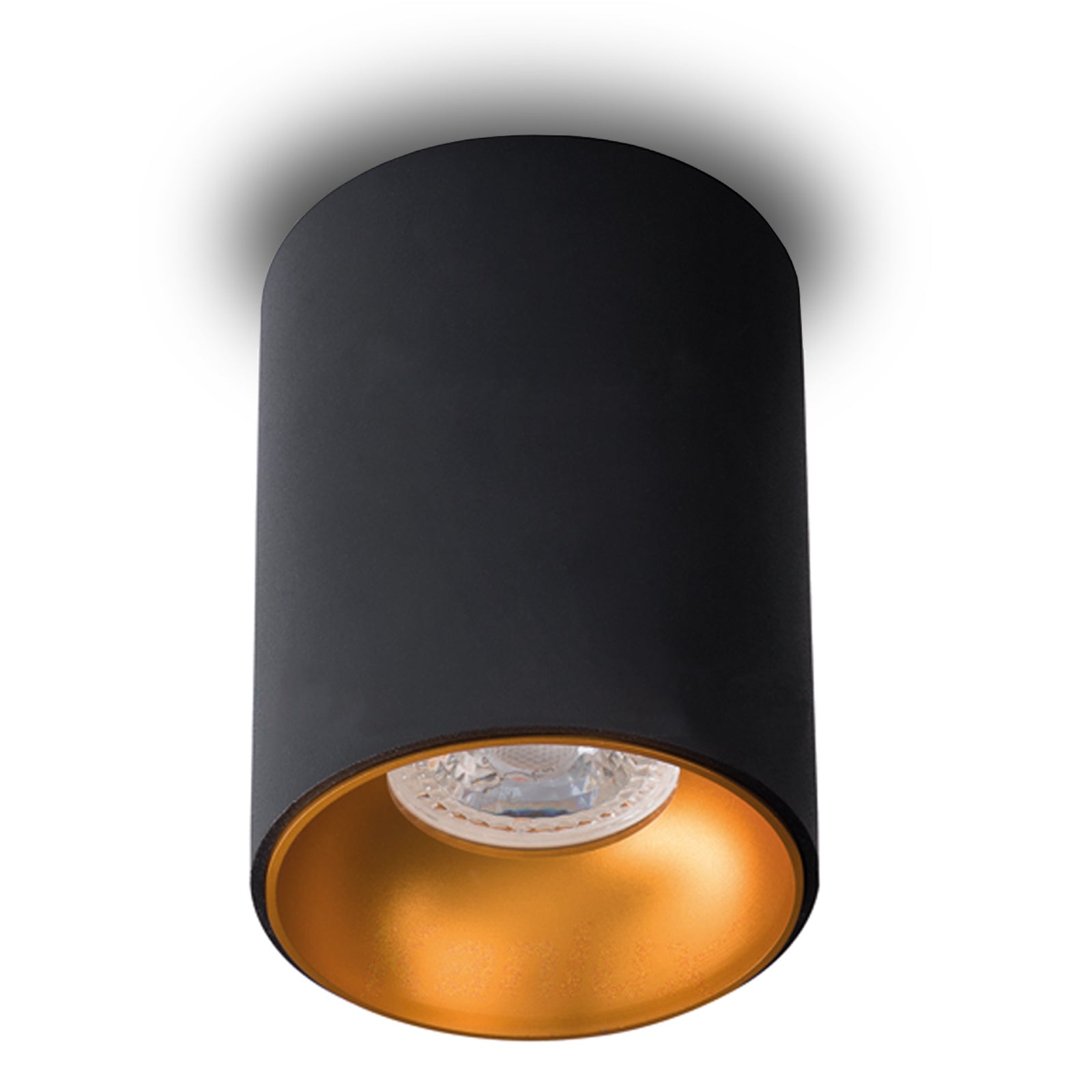 LED Aufbaustrahler 230V Como GU10 7W Spot stufenlos dimmbar – Aufbauleuchten Schwarz, rund