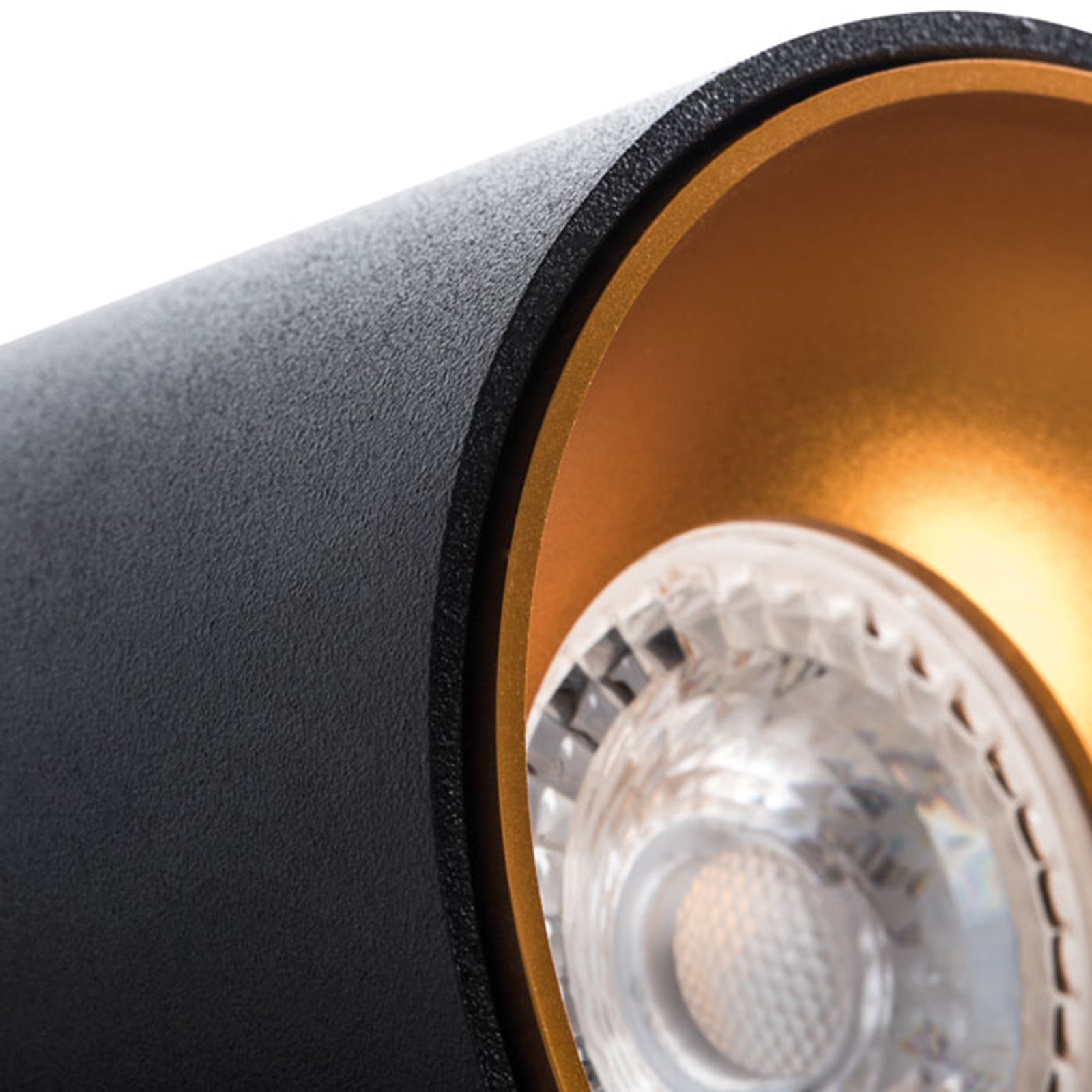 LED Aufbaustrahler 230V Como GU10 7W Spot stufenlos dimmbar – Aufbauleuchten Schwarz, rund