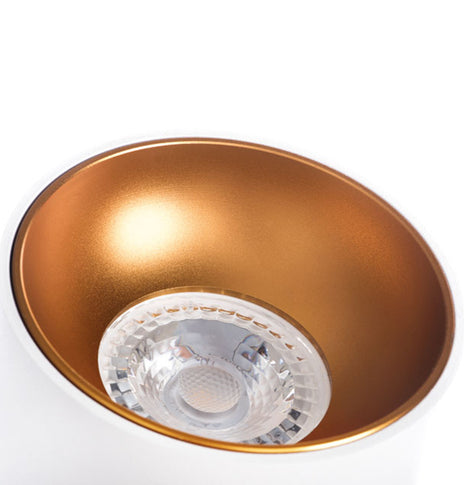 Aufbaustrahler Aufputz Leuchte für LED + Halogen 230V 110mm COMO GU10 rund Weiß OLM