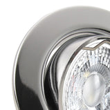 LED Einbaustrahler 230V Decora inkl. GU10 4W Spot - Chrom glänzend, rund, schwenkbar 