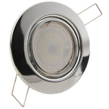 LED Einbaustrahler 230V Decora inkl. GU10 9W Spot - Chrom glänzend, rund, schwenkbar 