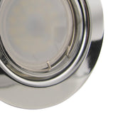 LED Einbaustrahler 230V Decora inkl. GU10 9W Spot - Chrom glänzend, rund, schwenkbar 