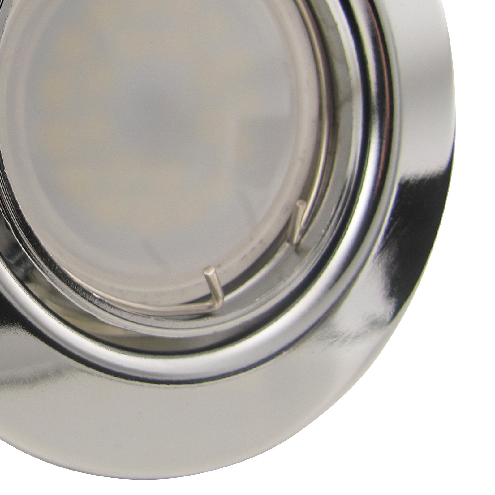 LED Einbaustrahler 230V Decora inkl. GU10 6W Spot - Chrom glänzend, rund, schwenkbar 