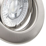 LED Einbaustrahler 230V Decora inkl. GU10 6W Spot - Edelstahl gebürstet, rund, schwenkbar 