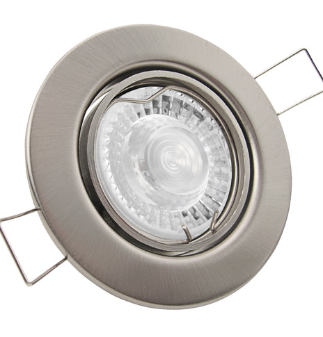 IP44 LED Einbaustrahler Set Silber gebürstet mit LED GU10 Markenstrahler  von LEDANDO - 5W - warmweiss - 120° Abstrahlwinkel - Feuchtraum /  Badezimmer - 35W Ersatz - A+ - LED Spot 5 Watt - Einbauleuchte rund
