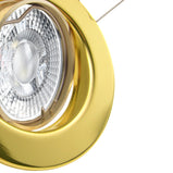 LED Einbaustrahler 230V Decora mit GU10 7W stufenlos dimmbar - Gold / Messing rund schwenkbar 