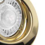 LED Einbaustrahler 230V Decora mit GU10 7W stufenlos dimmbar - Gold / Messing rund schwenkbar 