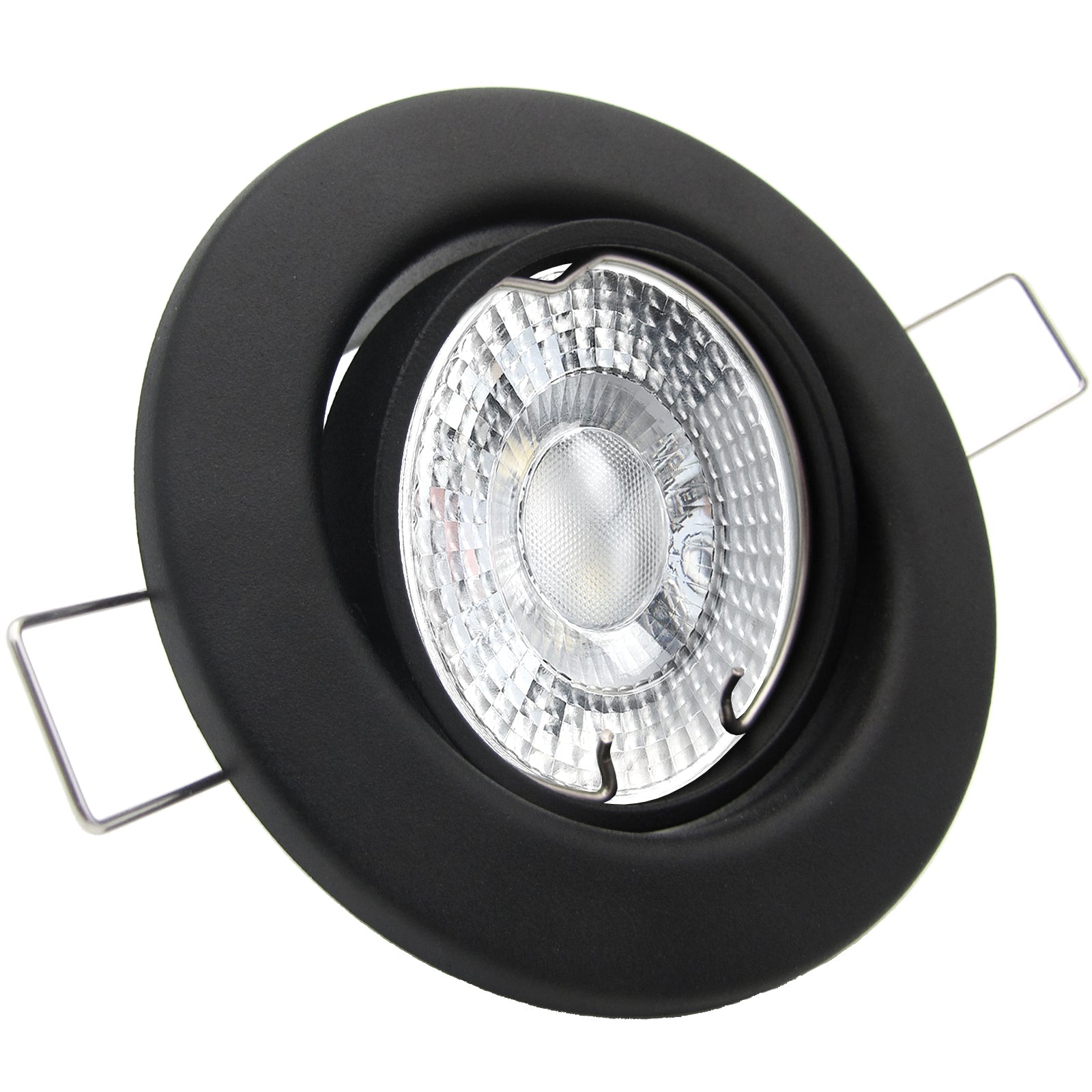 LED Einbaustrahler 230V Decora extra flach 35 mm 5W Spot - Einbauleuchte Schwarz rund