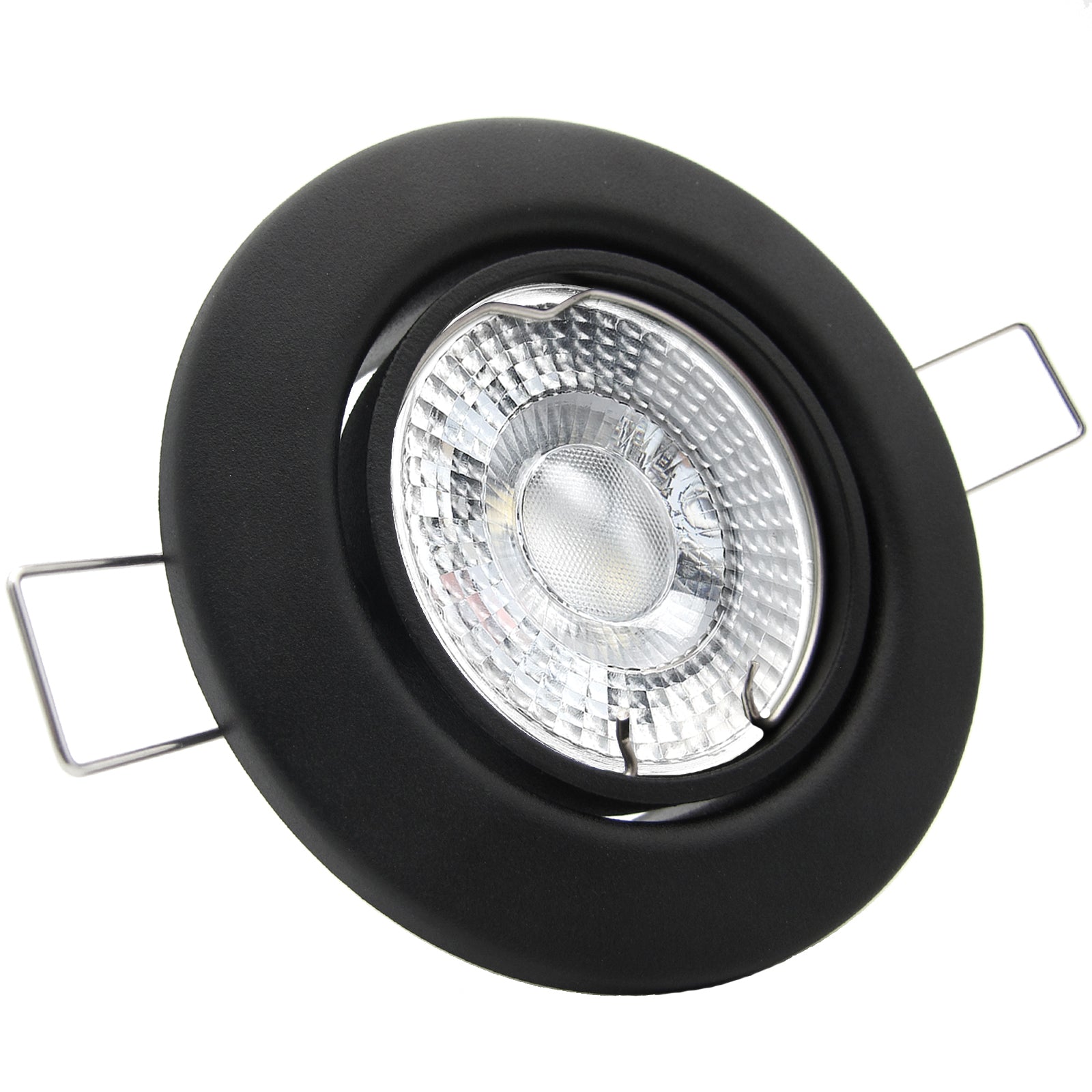 LED Einbaustrahler 230V Decora extra flach 35 mm 5W Spot - Einbauleuchte Schwarz rund