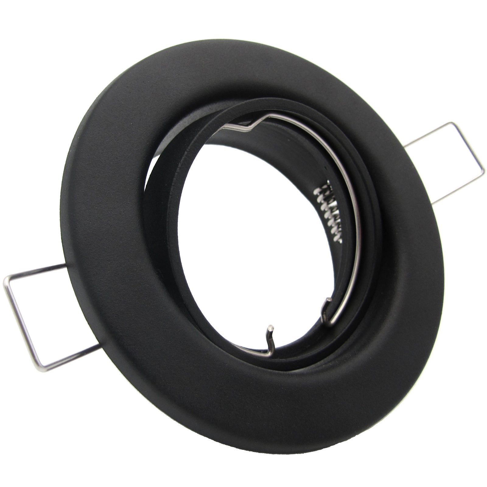 Einbaustrahler für LED Spots GU10 230V und GU5.3 12V- Einbaurahmen Decora Schwarz rund