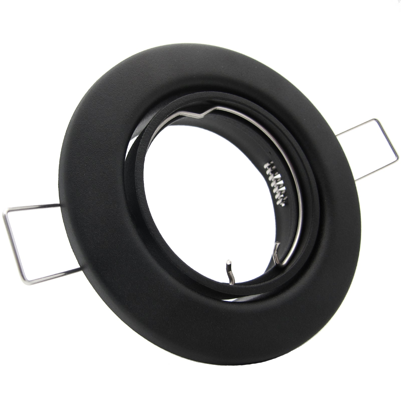 Einbaustrahler für LED Spots GU10 230V und GU5.3 12V- Einbaurahmen Decora Schwarz rund