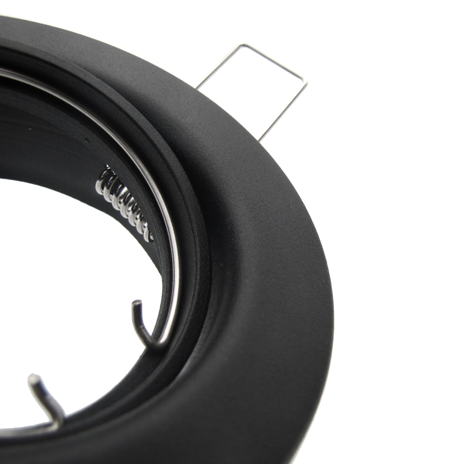 Einbaustrahler für LED Spots GU10 230V und GU5.3 12V- Einbaurahmen Decora Schwarz rund