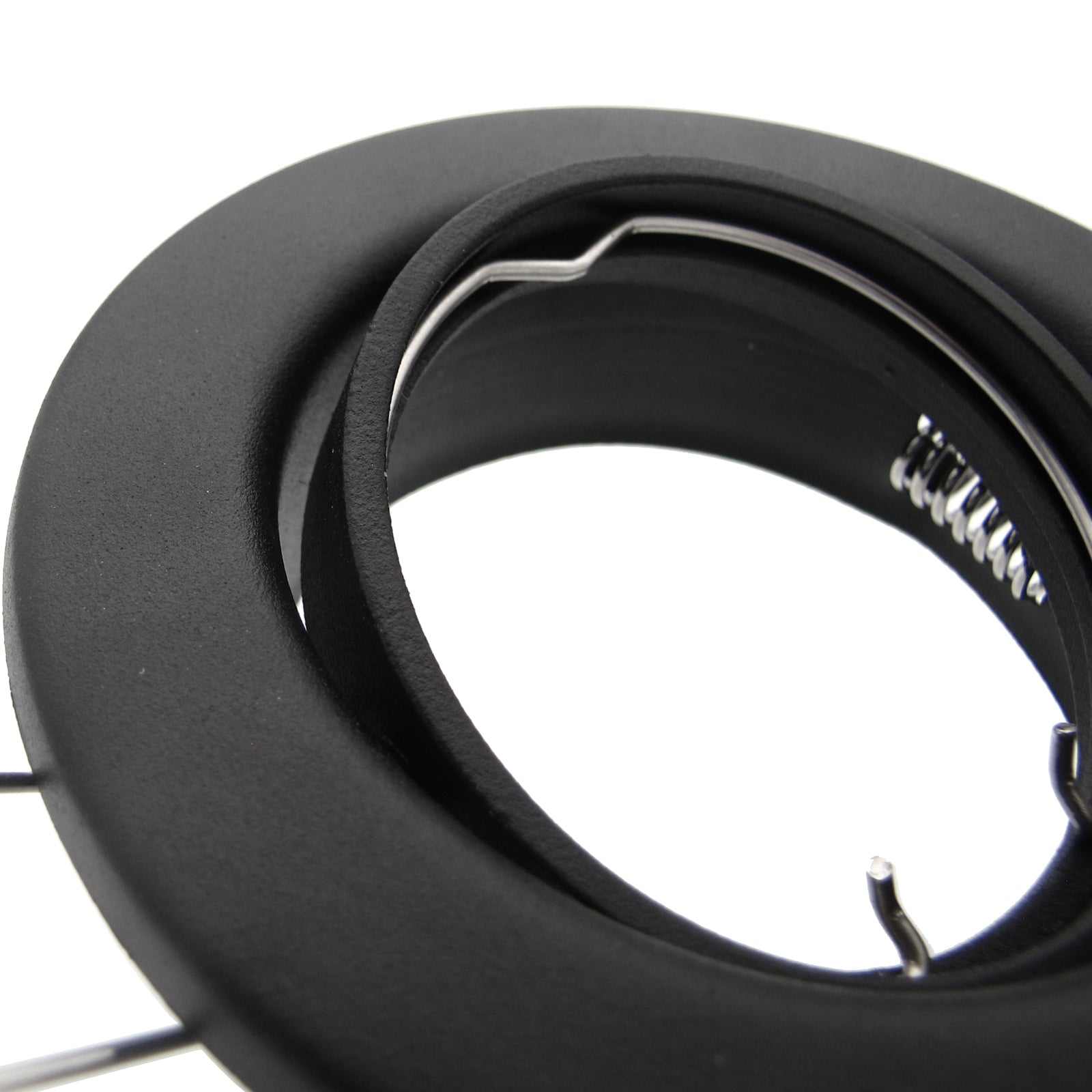 Einbaustrahler für LED Spots GU10 230V und GU5.3 12V- Einbaurahmen Decora Schwarz rund
