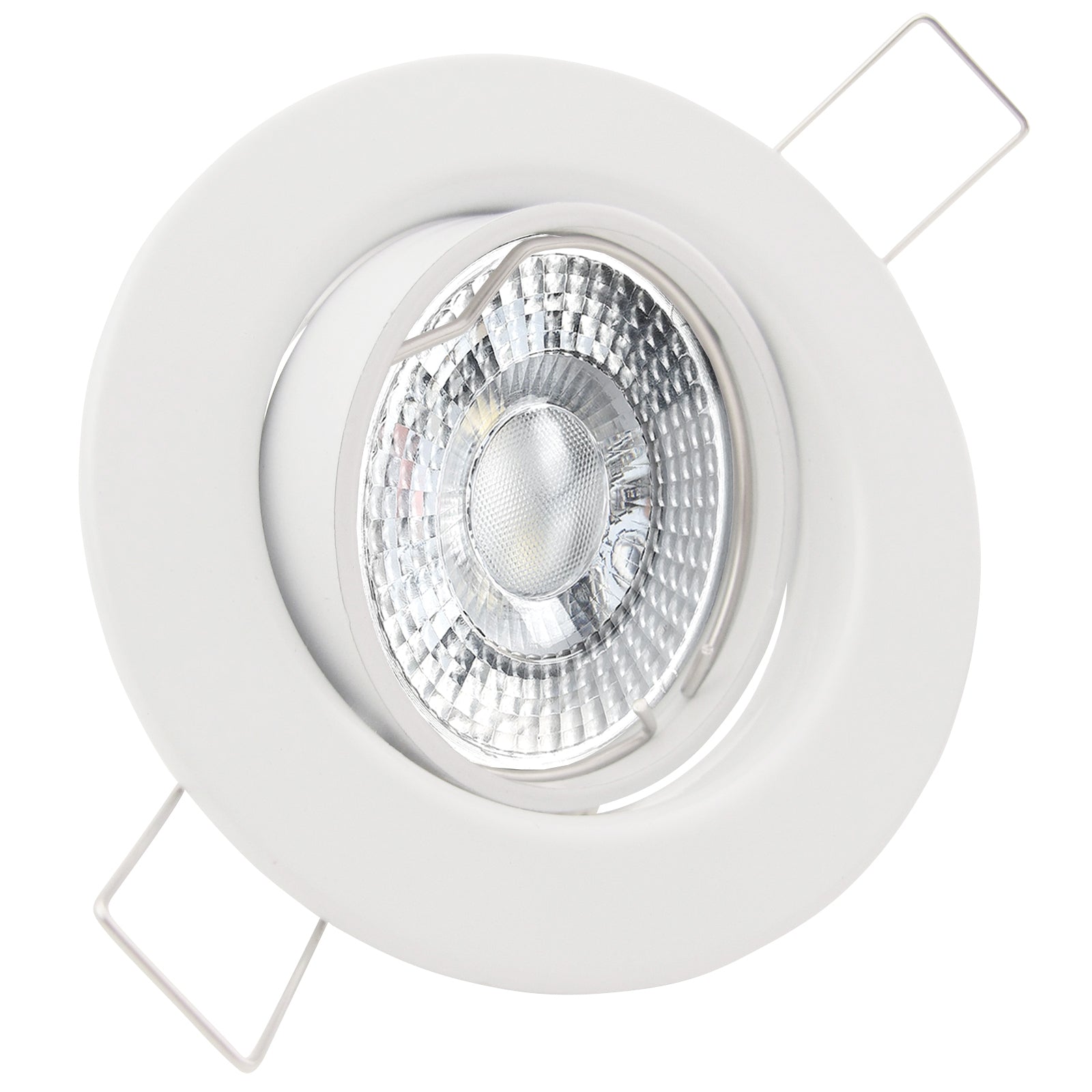 LED Einbaustrahler 230V Decora inkl. GU10 6W Spot - Weiß, rund, schwenkbar 