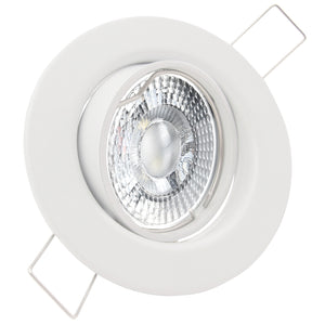 LED Einbaustrahler 230V Decora inkl. GU10 6W Spot - Weiß, rund, schwenkbar 