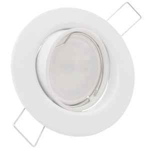 LED Einbaustrahler 230V Decora inkl. GU10 9W Spot - Weiß, rund, schwenkbar 
