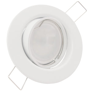 LED Einbaustrahler 230V Decora extra flach 35 mm 5W stufenlos dimmbar - Weiß rund