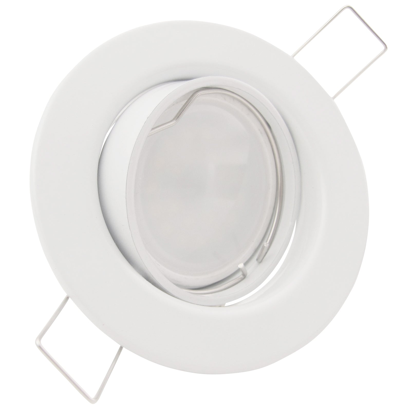 LED Einbaustrahler 230V Decora inkl. GU10 6W Spot - Weiß, rund, schwenkbar 