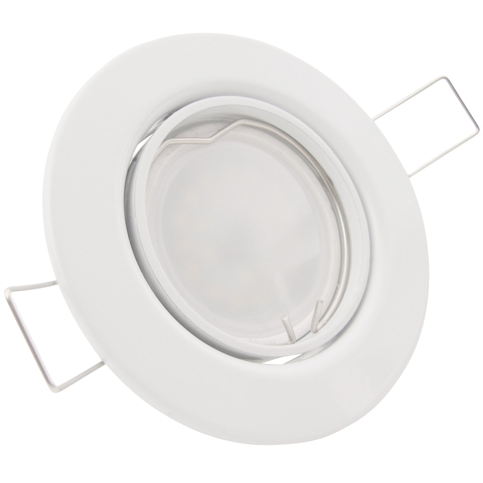 LED Einbaustrahler 230V Decora inkl. GU10 6W Spot - Weiß, rund, schwenkbar 
