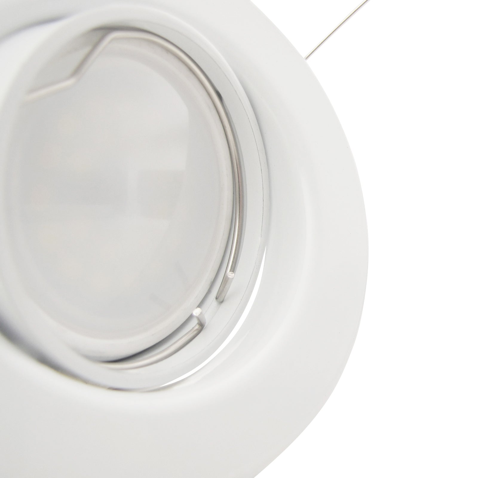 LED Einbaustrahler 230V Decora extra flach 35 mm 5W stufenlos dimmbar - Weiß rund