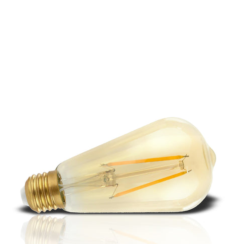 LED E27 Leuchtmittel RETRO Filament Glühbirne (ST64) 2W 230V 270° Abstrahlwinkel 2400k