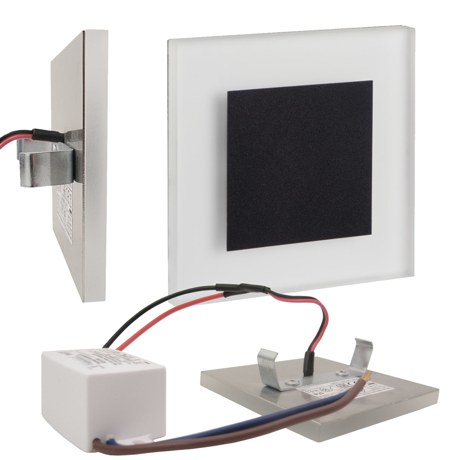 LED Treppenbeleuchtung Stufenlicht 230V 1,3W Einbau Wandleuchte ESCALA S1 Schwarz