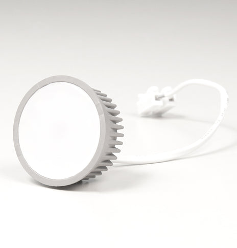 LED Einbaustrahler 230V Noble extra flach 35 mm 5W stufenlos dimmbar - Alu Silber rund