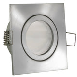 LED Einbaustrahler 230V Lucido extra flach 35 mm 5W stufenlos dimmbar - Alu Silber eckig