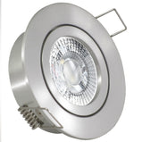 LED Einbaustrahler 230V Lucido inkl. GU10 4W Spot - Silber Alu, rund, schwenkbar 