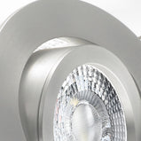 LED Einbaustrahler 230V Lucido extra flach 35 mm 5W Spot - Einbauleuchte Alu Silber rund