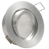LED Einbaustrahler 230V Lucido inkl. GU10 9W Spot - Silber Alu, rund, schwenkbar 