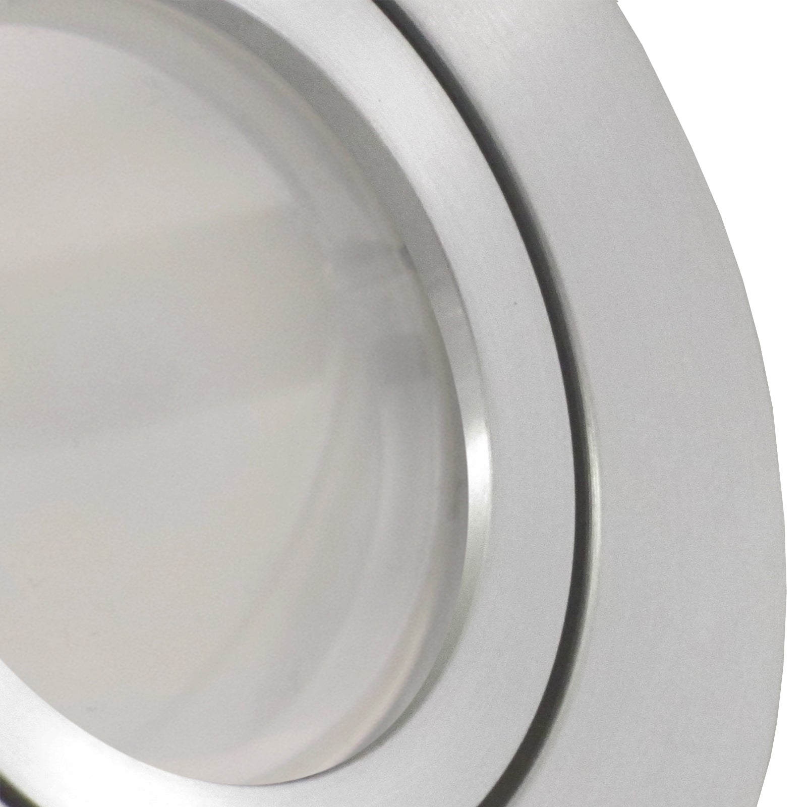Einbaustrahler für LED Spots GU10 230V und GU5.3 12V- Einbaurahmen Lucido Silber Alu rund