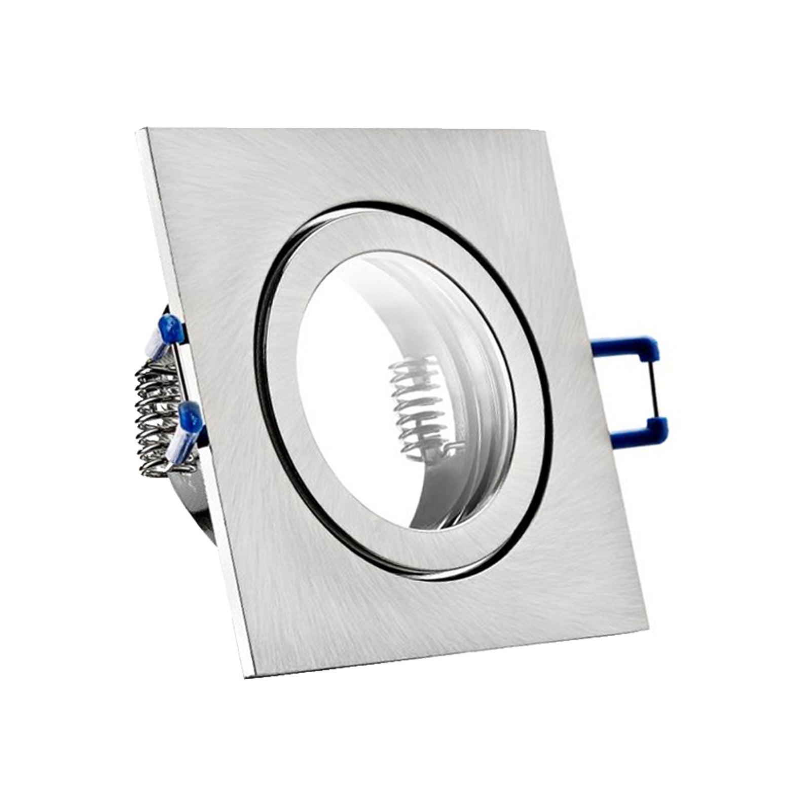 LED Bad Einbaustrahler 230V Mare IP44 für Feuchtraum GU10 4W Spot - Edelstahl gebürstet, eckig