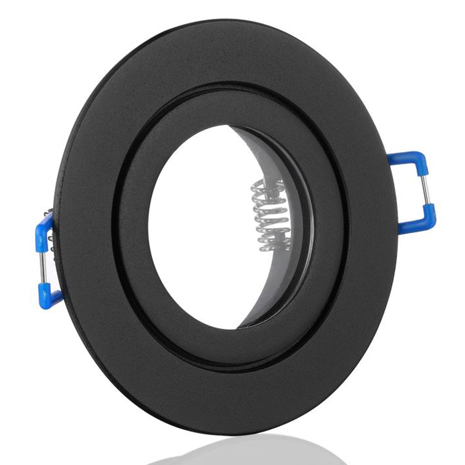 LED Bad Einbaustrahler 230V Mare IP44 flach 5W stufenlos dimmbar - Schwarz rund