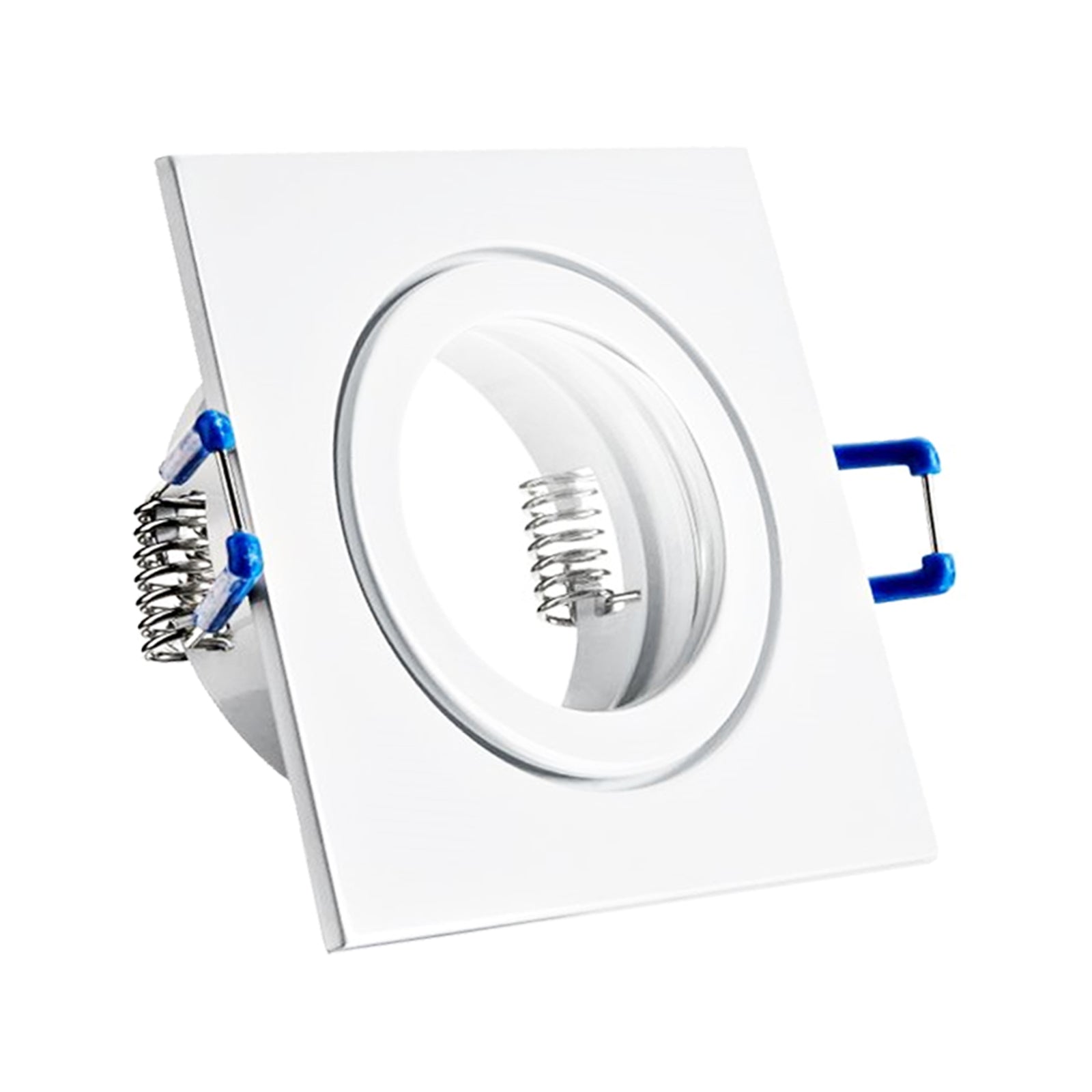 LED Bad Einbaustrahler 12V GU5.3 Mare IP44 Feuchtraum 6W mit Trafo - Weiß eckig